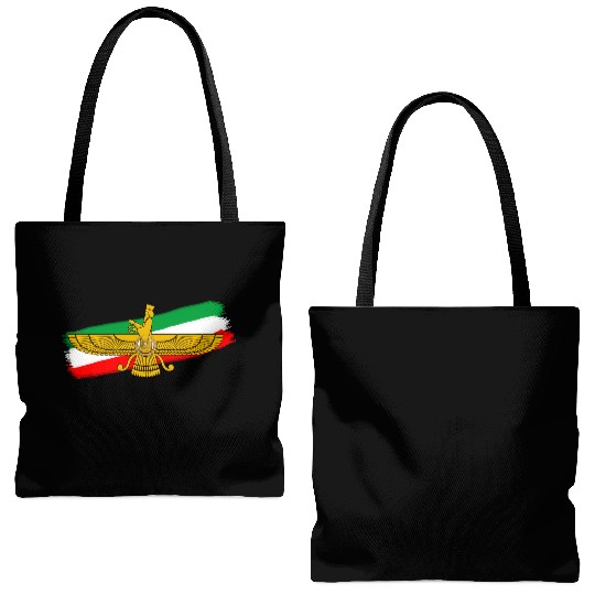Iran Flag Faravahar Lion Sun Tote Bags (AOP)