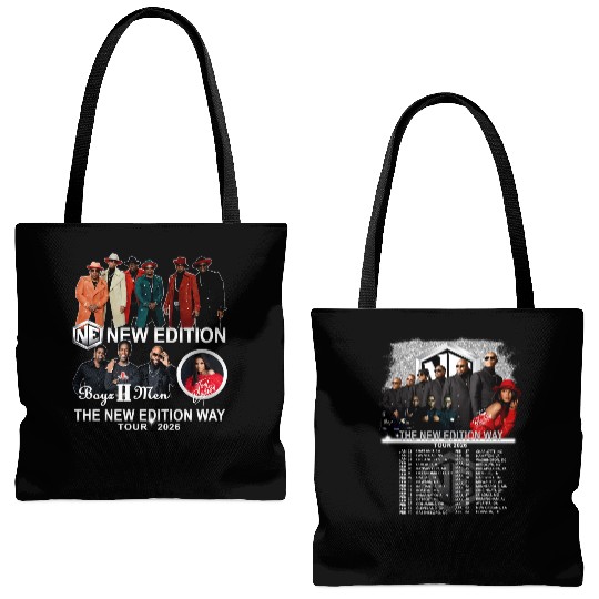 The New Edition Way Tour 2026 Tote Bags (AOP), New Edition 2026 Concert Tote Bags (AOP) for Fans