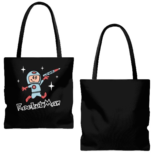 Rocket Man Tote Bags (AOP)