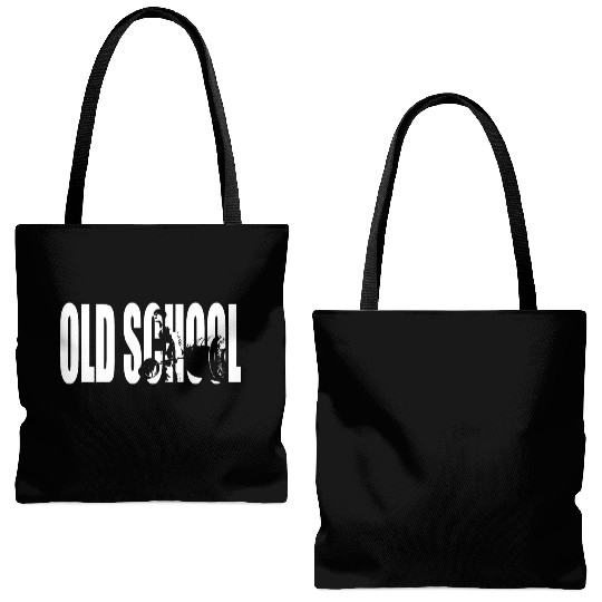 Old School (Deadlift) Tote Bags (AOP)