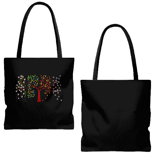 four seasons tree Tote Bags (AOP)
