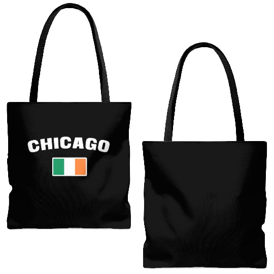 Saint Patrick's Day Chicago Irish Flag Tote Bags (AOP)
