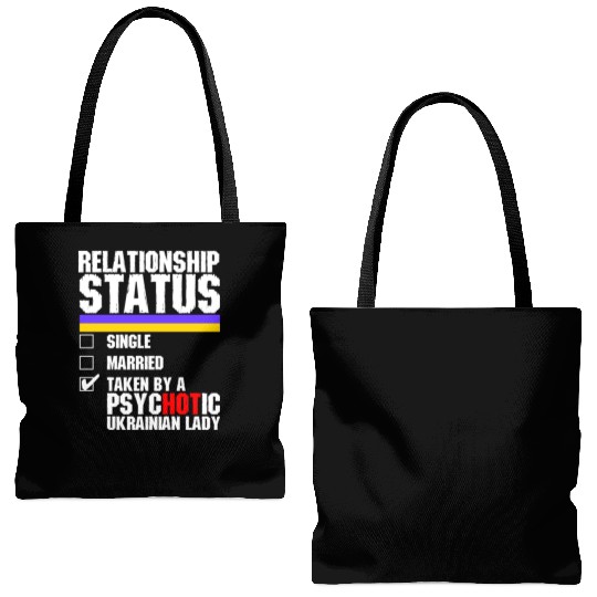 Psychotic Ukrainian Lady Tote Bags (AOP)