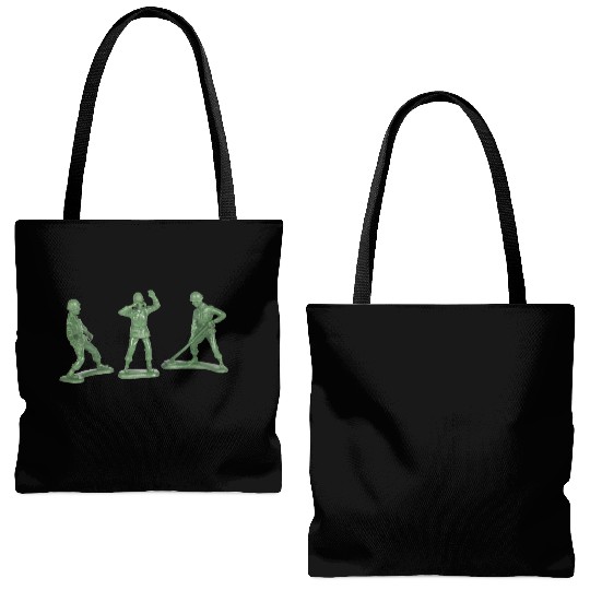 3 GREEN ARMY MEN Tote Bags (AOP)