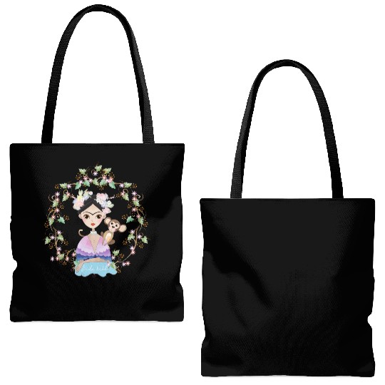 Frida Kahlo girl's Tote Bags (AOP)