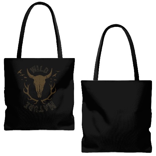 buffalo skull Tote Bags (AOP)