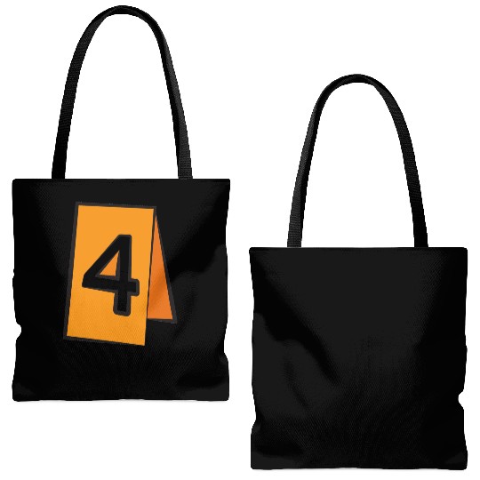 crime scene number Tote Bags (AOP)