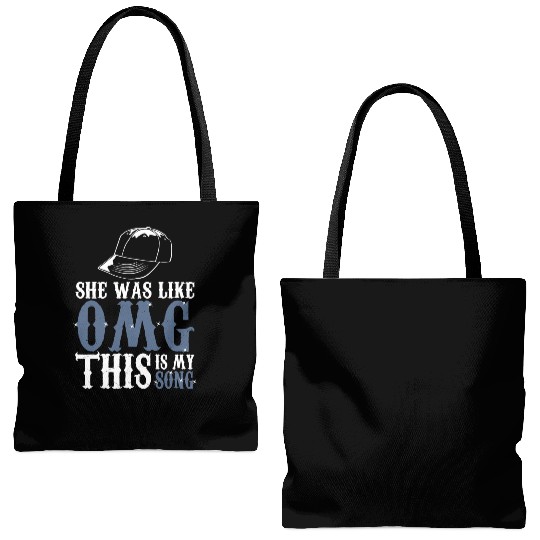 Omg - She Was Like Omg This Is My Song Tote Bags (AOP)