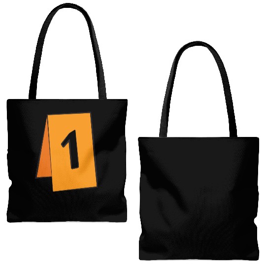 crime scene number Tote Bags (AOP)
