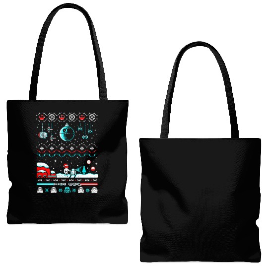 Star Wars ugly Christmas sweater Tote Bags (AOP)