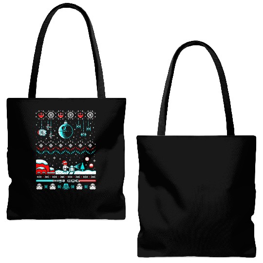 Star Wars ugly Christmas sweater Tote Bags (AOP)