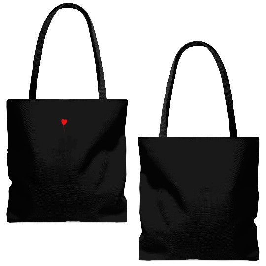 Banksy Graffiti Street Art War and Love Guns Heart Tote Bags (AOP)