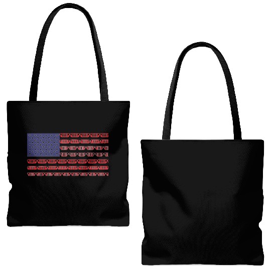 Flag of the United States jeep Tote Bags (AOP)