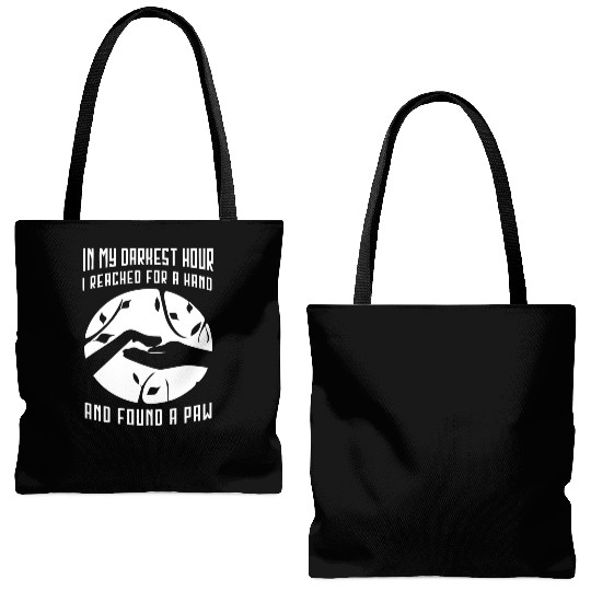 In my darkest hour I reached for a hand Tote Bags (AOP)