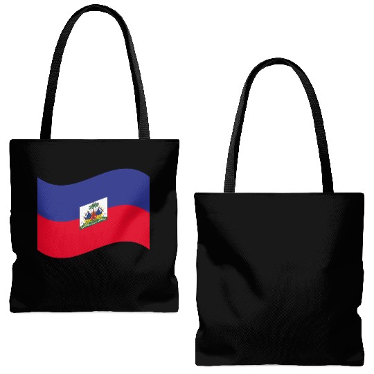 flag haiti Tote Bags (AOP)