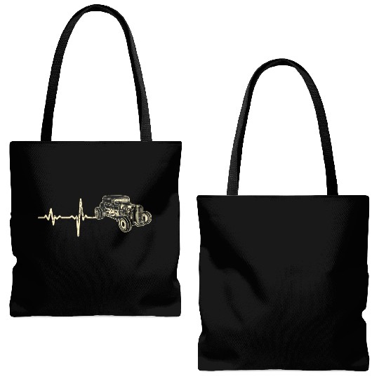 gift heartbeat hot rod hotrod Tote Bags (AOP)
