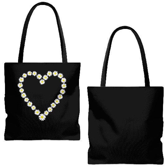 Heart of Daisy Nature-loving Love Tote Bags (AOP)