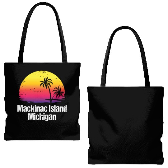 Summer Vacation Mackinac Island Tote Bags (AOP)