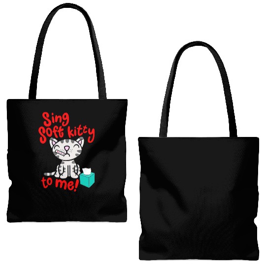 Theory Sing Soft Kitty Song Tote Bags (AOP)