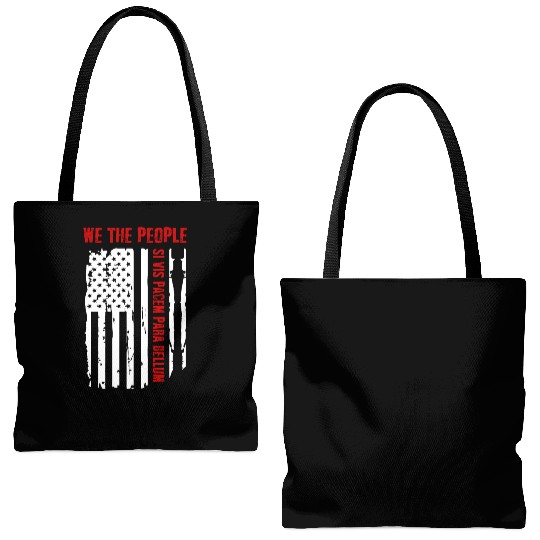 We The People Si Vis Pacem Para Bellum Tote Bags (AOP)