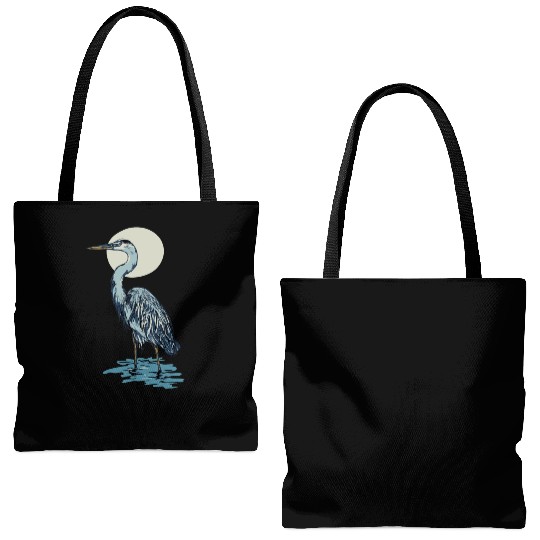 Heron Moon Tote Bags (AOP)