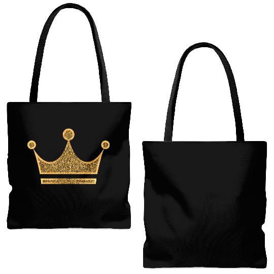 Vip golden crown monarch king vector image rap art Tote Bags (AOP)