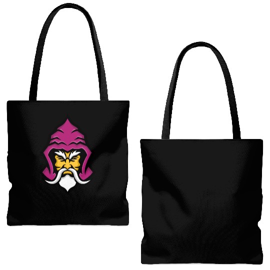 Wizard Head Front Mascot Tote Bags (AOP)