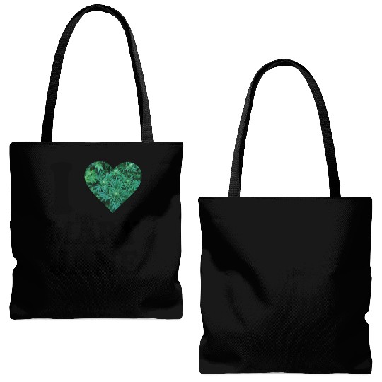 I love mary jane weed hanf 420 gift ganja cannabis Tote Bags (AOP)