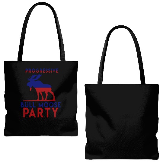 Bull Moose Party Progressive Teddy Roosevelt Tote Bags (AOP)