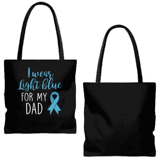 I Wear Light Blue For Dad Tote Bags (AOP) Prostate Cancer