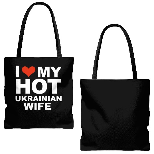 I Love My Hot Ukrainian Wife Marriage Husband Tote Bags (AOP)