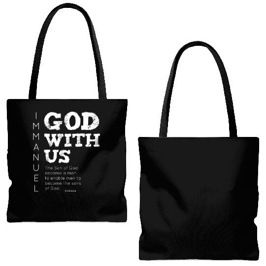 Immanuel, God with us Tote Bags (AOP)