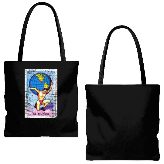 El Mundo Mexican Loteria Bingo Card Tote Bags (AOP)