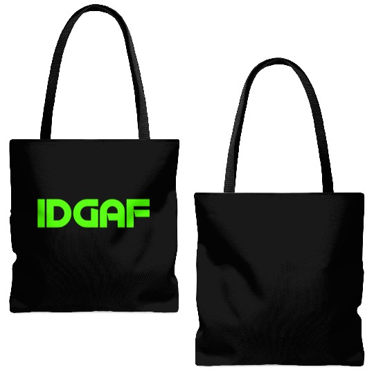 IDGAF (LIME GREEN PRINT) Tote Bags (AOP)