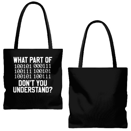Binaer Code Computer Science Student Tote Bags (AOP)