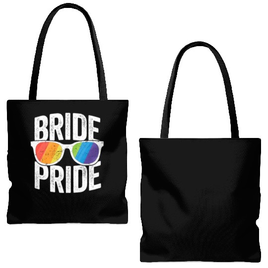 Bride Pride Bachelorette Party Tote Bags (AOP) LGBT Pride Lesbian