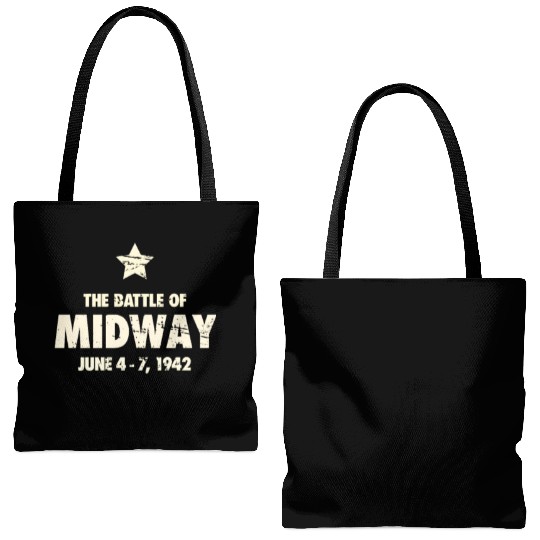 Battle Of Midway - World War 2 / WWII Tote Bags (AOP)