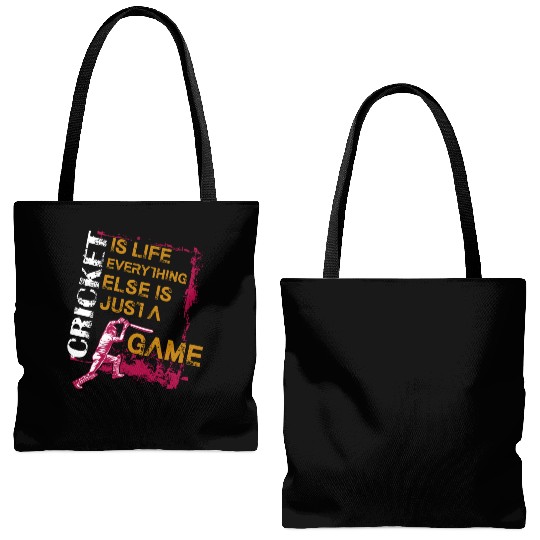 Cricket Is Life Everything Else Is Just A Game Tote Bags (AOP)