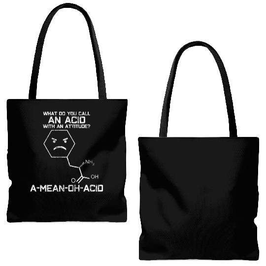 Chemistry teacher acid Oh joke Tote Bags (AOP)
