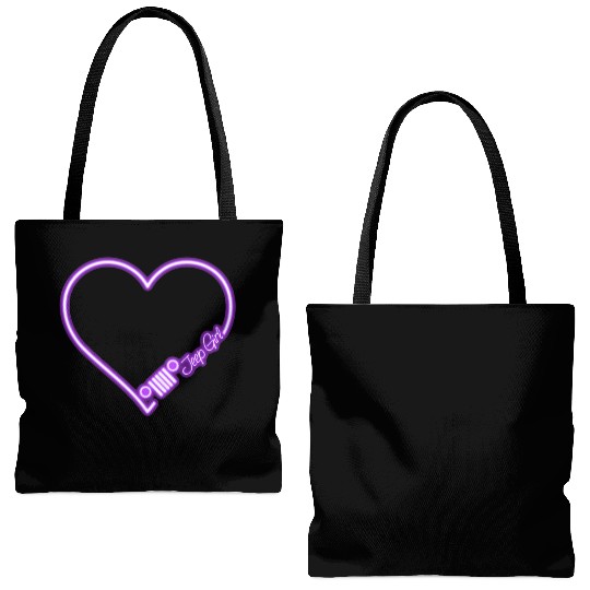 Jeep Love Purple Neon Tote Bags (AOP)
