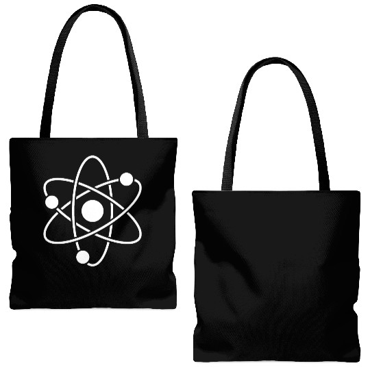 Atom Symbol Icon Tote Bags (AOP)