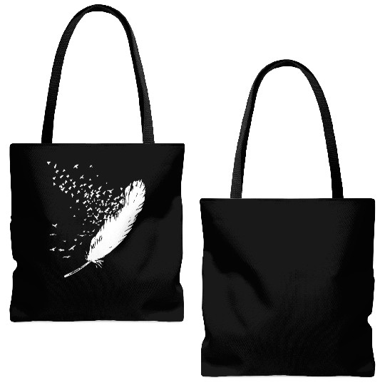 Feather Wing Wings Bird Parrot Swallow Budgie Owl Tote Bags (AOP)