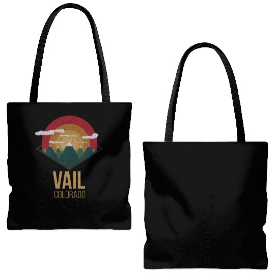 Snowboard Vail Colorado Snowpark Ski Winter Gift Tote Bags (AOP)