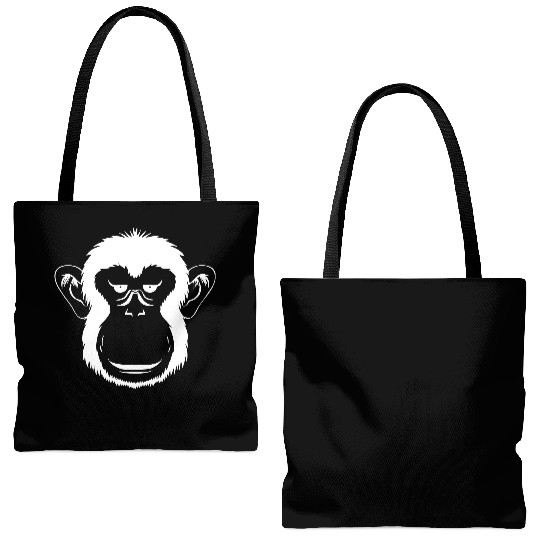 Bored Monkey Face Tote Bags (AOP)