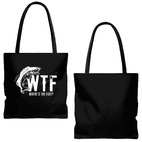 wtf where is the fish fishing tattoo Tote Bags (AOP)