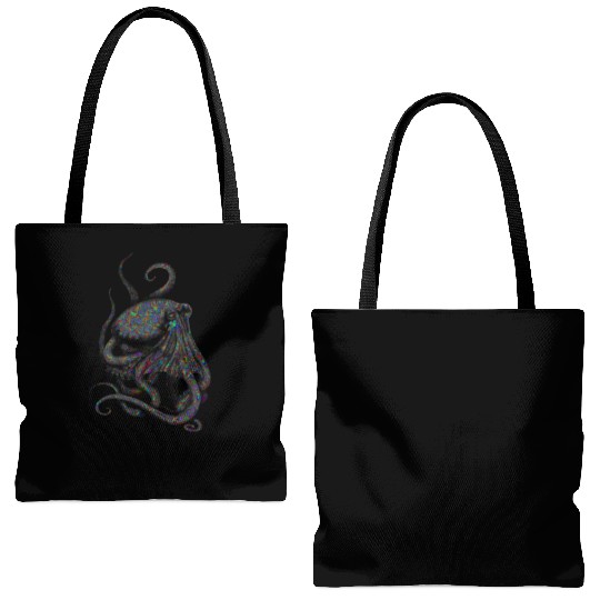 Octopus Psychedelic Tote Bags (AOP)