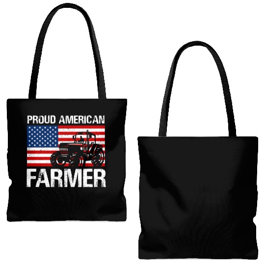 Proud American Farmer Design for Farmer Gifts for Tote Bags (AOP)