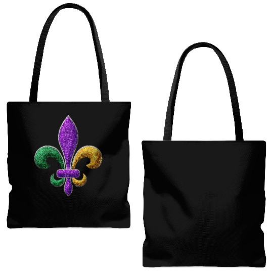 Mardi Gras New Orleans SaintsFleur De Lis Bling Tote Bags (AOP)