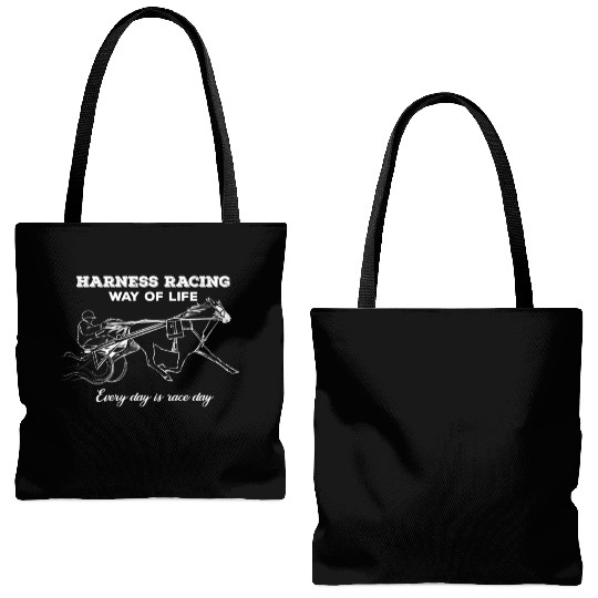 Harness Racing Way Of Life Every Day Is Race Day Tote Bags (AOP)