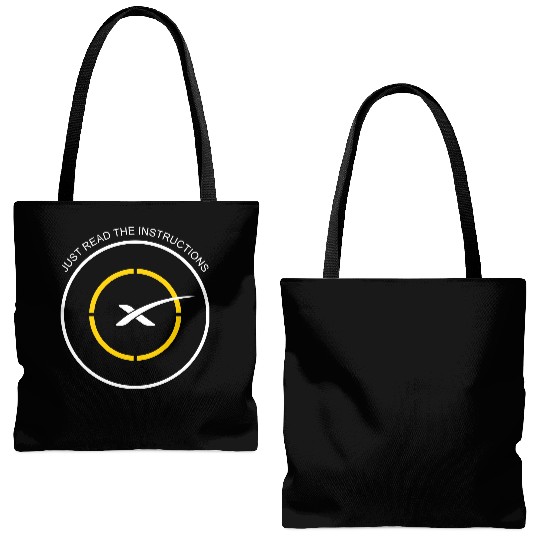 Read The Instructions SpaceX Droneship Elon Musk Tote Bags (AOP)